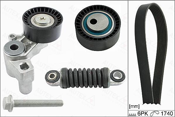 Autex 702901 - Комплект пистов ремък vvparts.bg