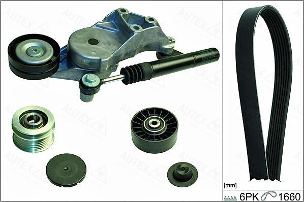 Autex 702912 - Комплект пистов ремък vvparts.bg