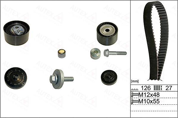 Autex 702920 - Комплект ангренажен ремък vvparts.bg