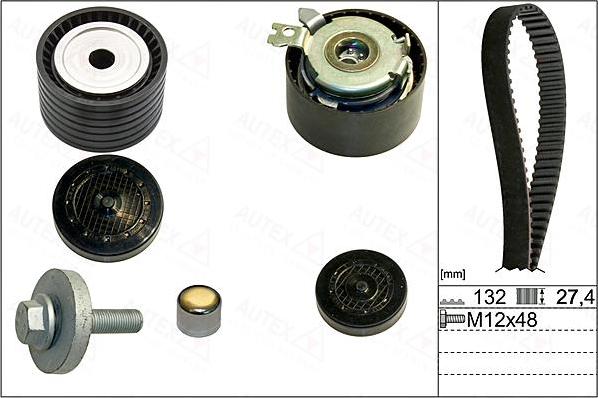 Autex 702922 - Комплект ангренажен ремък vvparts.bg