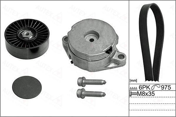 Autex 702895 - Комплект пистов ремък vvparts.bg