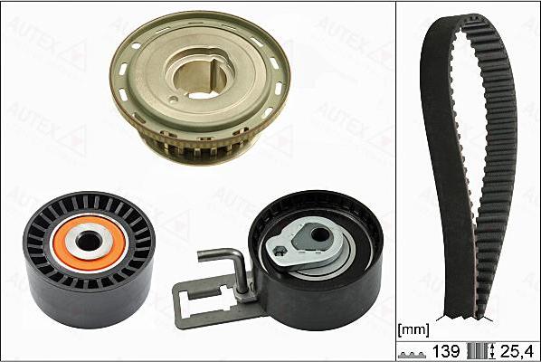 Autex 702890 - Комплект ангренажен ремък vvparts.bg