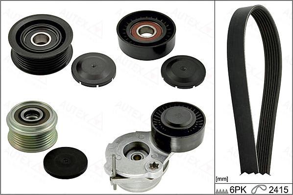 Autex 702893 - Комплект пистов ремък vvparts.bg