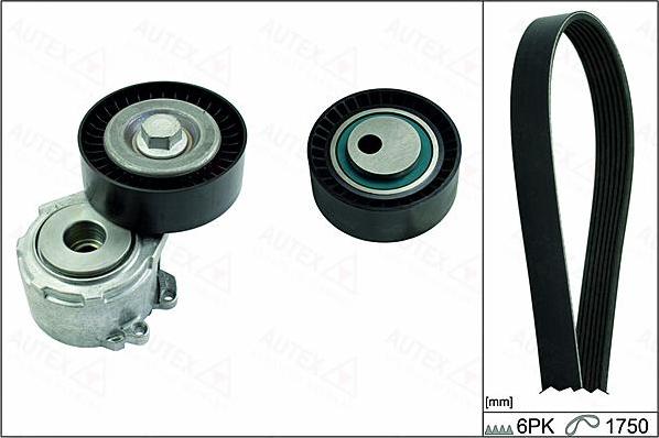 Autex 702897 - Комплект пистов ремък vvparts.bg