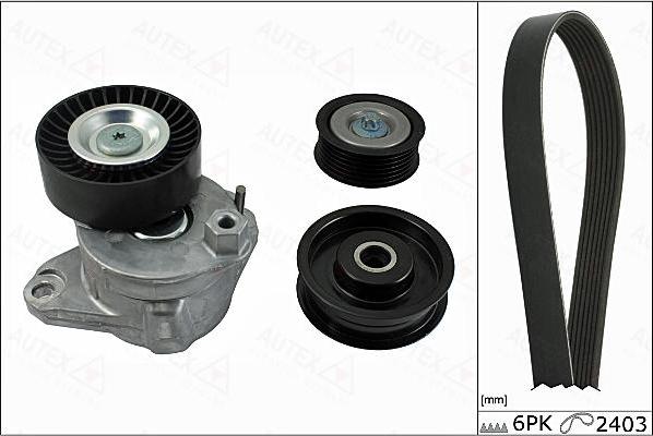 Autex 702844 - Комплект пистов ремък vvparts.bg