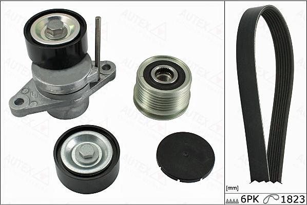 Autex 702861 - Комплект пистов ремък vvparts.bg