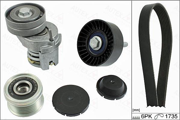 Autex 702863 - Комплект пистов ремък vvparts.bg