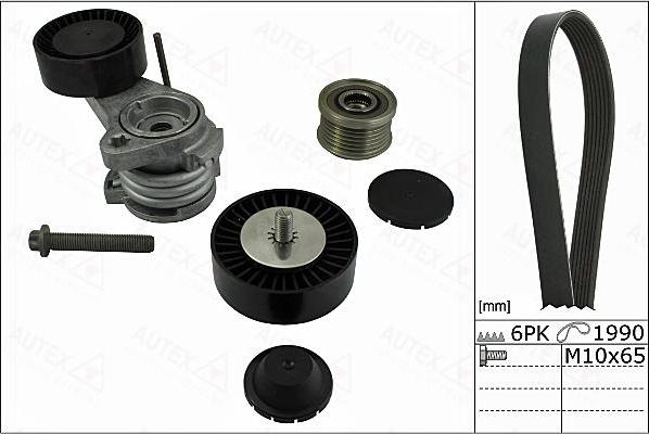 Autex 702862 - Комплект пистов ремък vvparts.bg