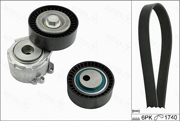 Autex 702814 - Комплект пистов ремък vvparts.bg