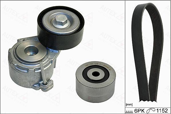 Autex 702816 - Комплект пистов ремък vvparts.bg