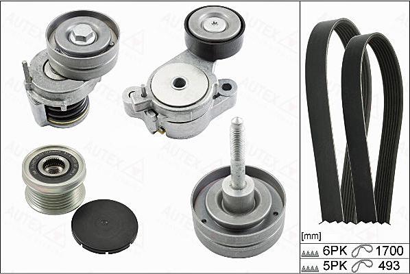 Autex 702885 - Комплект пистов ремък vvparts.bg