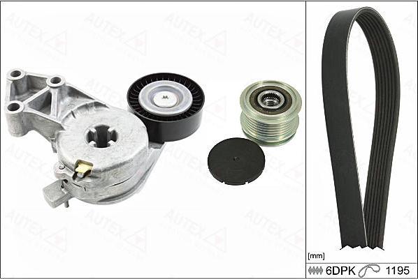 Autex 702835 - Комплект пистов ремък vvparts.bg