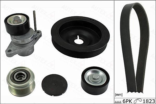 Autex 702873 - Комплект пистов ремък vvparts.bg