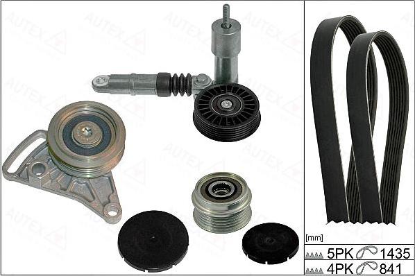 Autex 702799 - Комплект пистов ремък vvparts.bg