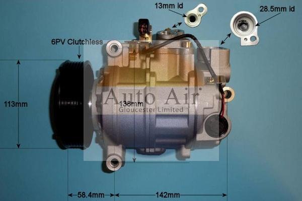 Auto Air Gloucester 14-9691P - Компресор, климатизация vvparts.bg