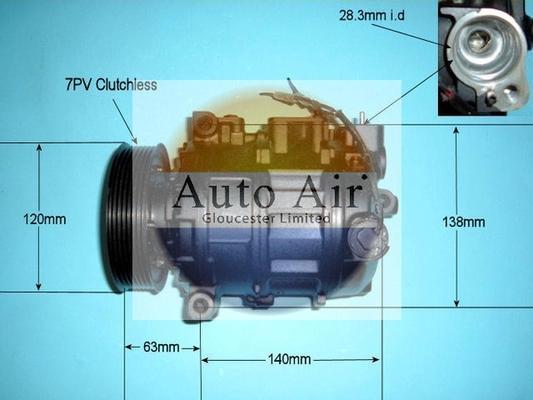 Auto Air Gloucester 14-9649R - Компресор, климатизация vvparts.bg