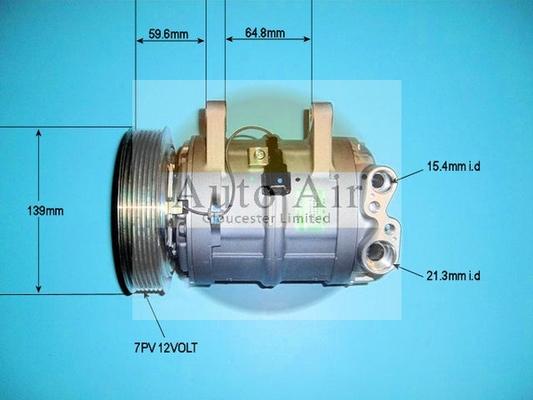 Auto Air Gloucester 14-9654 - Компресор, климатизация vvparts.bg