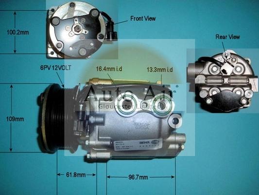 Auto Air Gloucester 14-9662 - Компресор, климатизация vvparts.bg