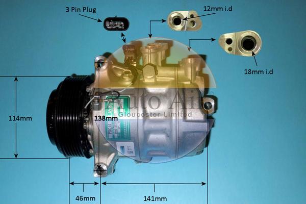 Auto Air Gloucester 14-9667 - Компресор, климатизация vvparts.bg