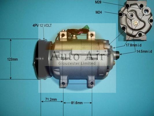 Auto Air Gloucester 14-9688P - Компресор, климатизация vvparts.bg