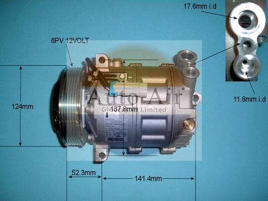 Auto Air Gloucester 14-9637 - Компресор, климатизация vvparts.bg