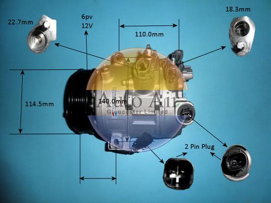 Auto Air Gloucester 14-9673P - Компресор, климатизация vvparts.bg