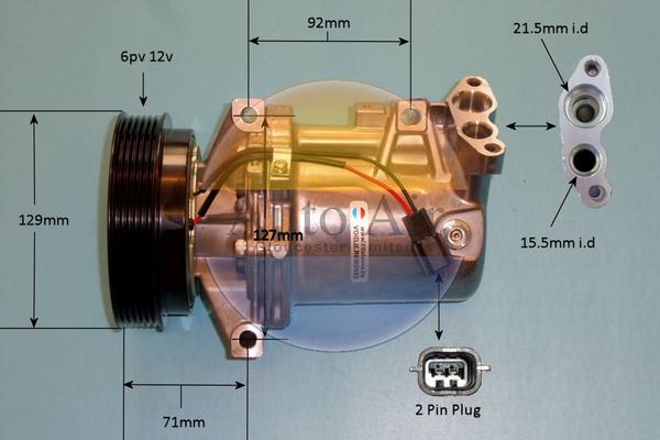 Auto Air Gloucester 14-9672P - Компресор, климатизация vvparts.bg