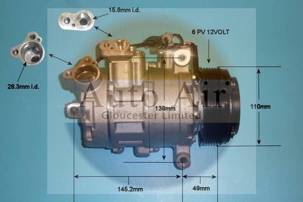 Auto Air Gloucester 14-9150P - Компресор, климатизация vvparts.bg