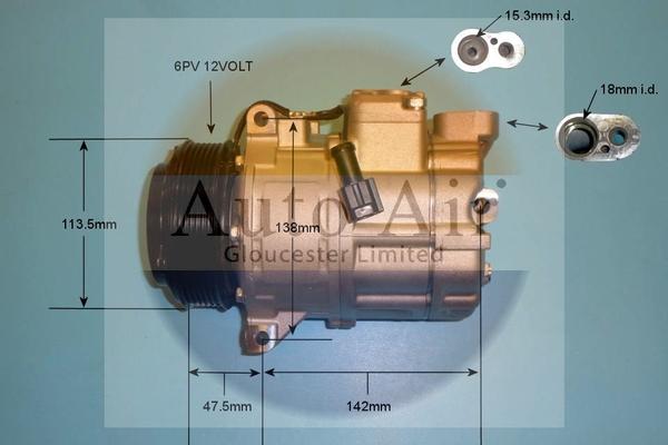 Auto Air Gloucester 14-9740P - Компресор, климатизация vvparts.bg