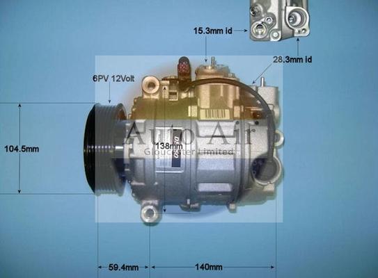 Auto Air Gloucester 14-9741 - Компресор, климатизация vvparts.bg