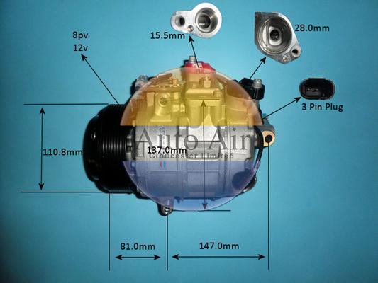 Auto Air Gloucester 14-9754P - Компресор, климатизация vvparts.bg