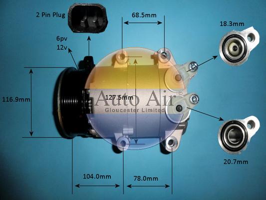 Auto Air Gloucester 14-9763P - Компресор, климатизация vvparts.bg