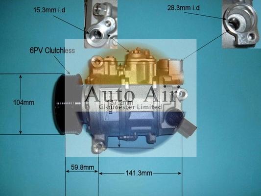 Auto Air Gloucester 14-9703R - Компресор, климатизация vvparts.bg