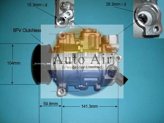 Auto Air Gloucester 14-9703 - Компресор, климатизация vvparts.bg