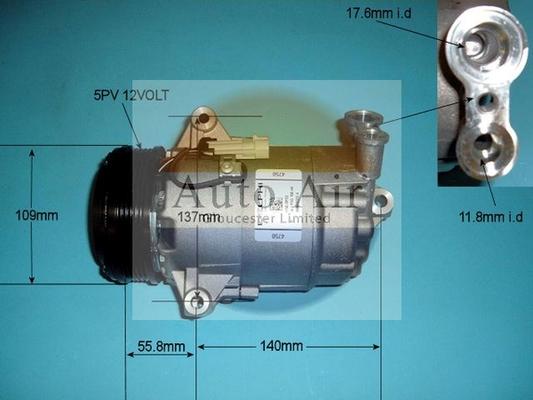 Auto Air Gloucester 14-9707 - Компресор, климатизация vvparts.bg