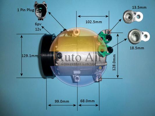 Auto Air Gloucester 14-9780P - Компресор, климатизация vvparts.bg