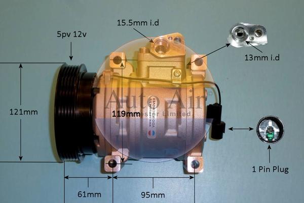 Auto Air Gloucester 14-9783p - Компресор, климатизация vvparts.bg