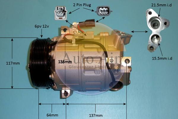 Auto Air Gloucester 14-9732P - Компресор, климатизация vvparts.bg