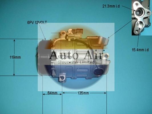 Auto Air Gloucester 14-9732 - Компресор, климатизация vvparts.bg