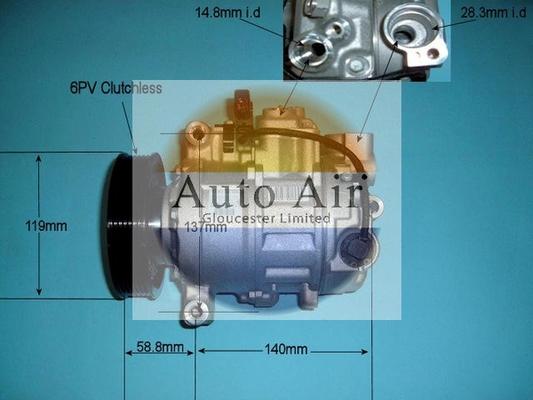 Auto Air Gloucester 14-9729 - Компресор, климатизация vvparts.bg