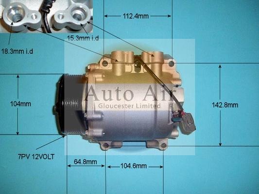 Auto Air Gloucester 14-9724P - Компресор, климатизация vvparts.bg