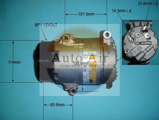 Auto Air Gloucester 14-9720 - Компресор, климатизация vvparts.bg