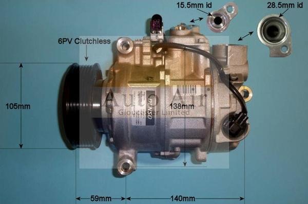 Auto Air Gloucester 14-9721 - Компресор, климатизация vvparts.bg