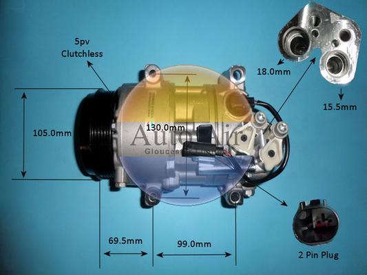 Auto Air Gloucester 14-9728P - Компресор, климатизация vvparts.bg