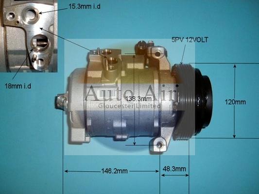 Auto Air Gloucester 14-9723 - Компресор, климатизация vvparts.bg