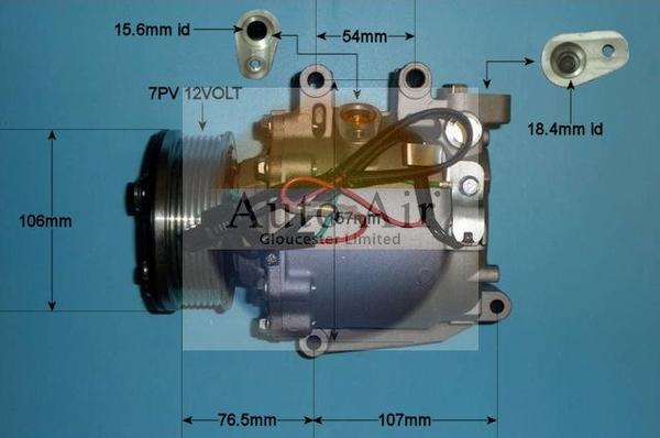 Auto Air Gloucester 14-4992P - Компресор, климатизация vvparts.bg