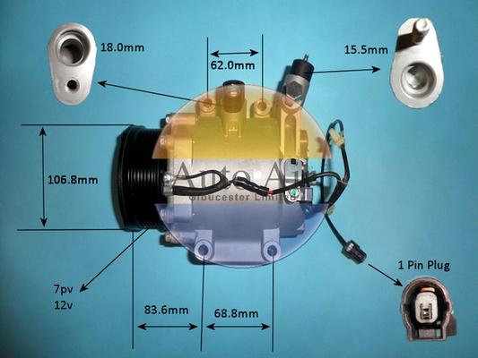 Auto Air Gloucester 14-4902P - Компресор, климатизация vvparts.bg