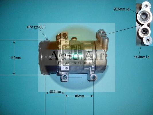 Auto Air Gloucester 14-4049 - Компресор, климатизация vvparts.bg