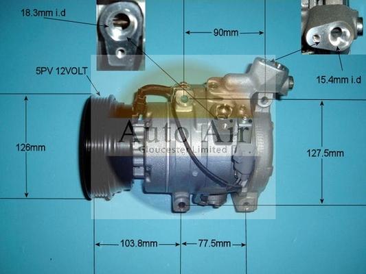 Auto Air Gloucester 14-4807 - Компресор, климатизация vvparts.bg