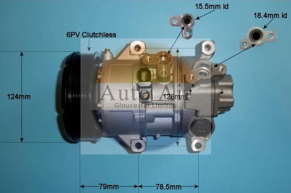 Auto Air Gloucester 14-5343P - Компресор, климатизация vvparts.bg